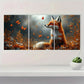 3pcs Fox Butterfly Animal Wildlife Metal Print Ready to Hang Art
