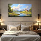 Dutch Countryside Landscape Wall Art Canvas Office Home Room Framed 80x45cm