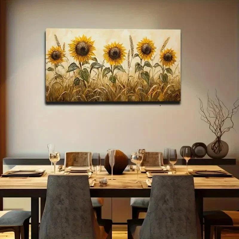 Light Yellow Sky Suitable Wall Art Canvas Office Home Room Framed 120x60cm