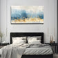 Blue & Golden Geometric Décor Wall Art Canvas Office Home Room Framed 120x60cm