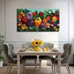Vibrant Green Vegetable Garden Wall Art Canvas Office Home Room Framed 120x60cm