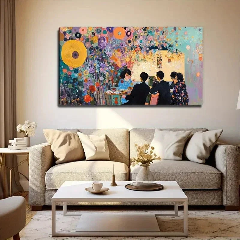 Aesthetic Modern Abstract Wall Art Canvas Office Home Room Framed 120x60cm