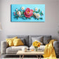 Pink And White Flower Branche Wall Art Canvas Office Home Room Framed 120x60cm