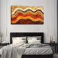 Abstract Corrugated Perfect Wall Art Canvas Office Home Room Framed 80x45cm