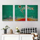 3pcs Urban Graffiti Modern Abstract Metal Print Ready to Hang Art