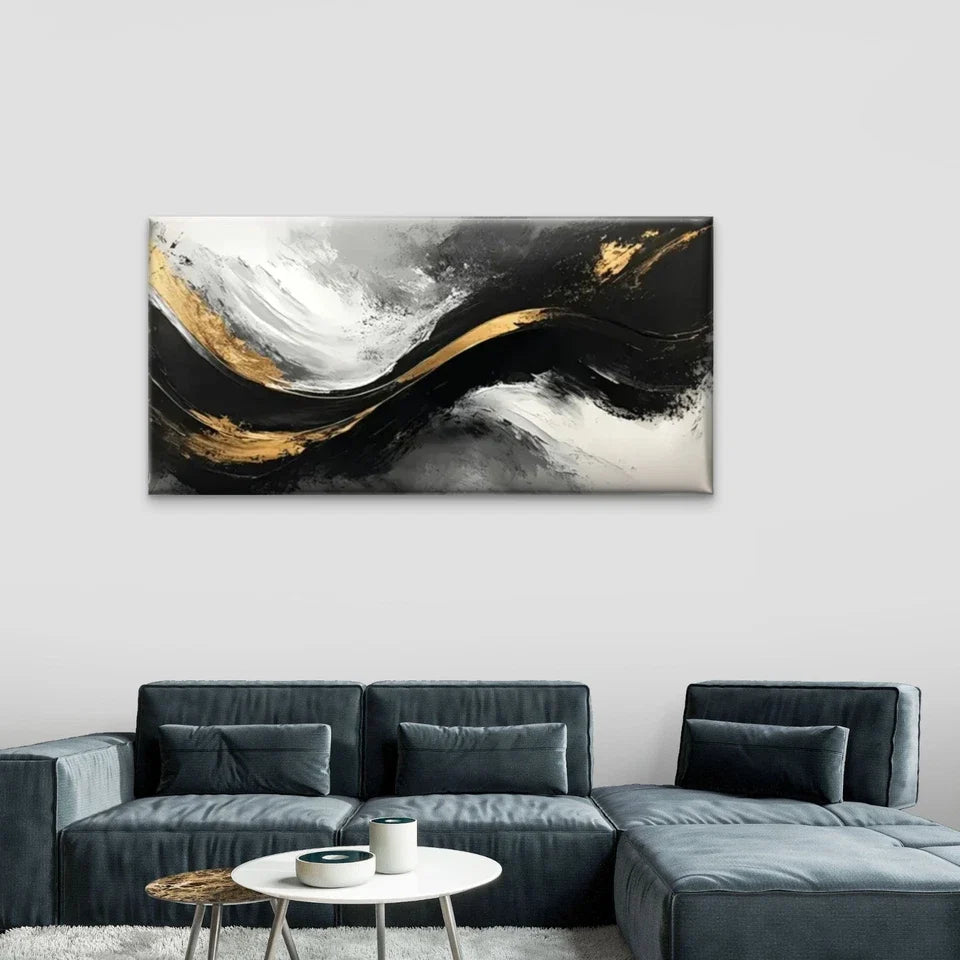 Modern Abstract Elegant Decor Wall Art Canvas Office Home Room Framed 80x45cm
