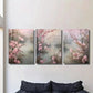 3pcs Beautiful Pink Peach Blossoms in Spring Wall Art Set Canvas Framed 40x60cm - High Quality Print 100% Australian Made Wall Canvas Ready to Hang