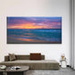 Seaside Beach Sunset Scene Wall Art Canvas Office Home Room Framed 80x45cm