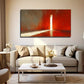 Doorway Art In Vibrant Red Wall Art Canvas Office Home Room Framed 80x45cm