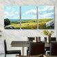 3pcs Vibrant English Countryside Landscape Metal Print Ready to Hang Art