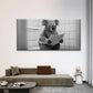 Koala Reading Newspaper Wall Art Canvas Office Home Room Framed 80x45cm