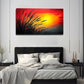 Sun And Reeds Suitable Style Wall Art Canvas Office Home Room Framed 80x45cm