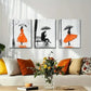3pcs Elegant Black White Rainy Romance Perfect Wall Art Set Canvas Framed 40x60cm - High Quality Print 100% Australian Made Wall Canvas Ready to Hang