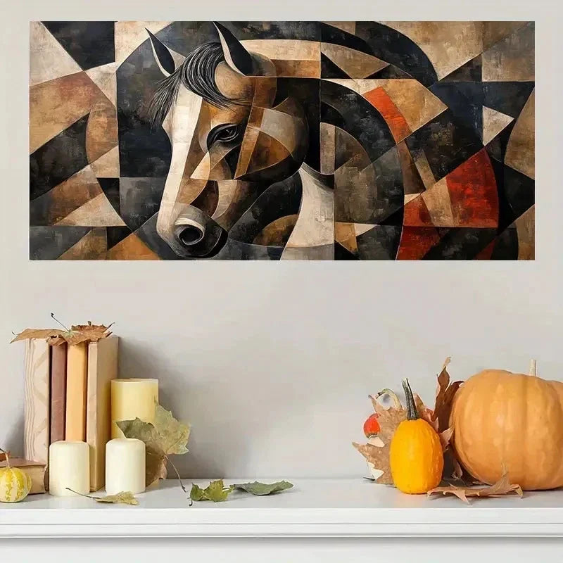 Geometric Color Block Realistic Wall Art Canvas Office Home Room Framed 120x60cm