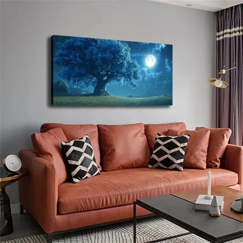 Tranquil Night Sky Majestic Wall Art Canvas Office Home Room Framed 120x60cm