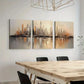 3pcs Abstract Modern Cityscape Decor Wall Art Set Canvas Framed 40x60cm - High Quality Print 100% Australian Made Wall Canvas Ready to Hang