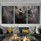 3pcs Modern Abstract Ballerina Dance Black Metal Print Ready to Hang Art