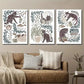 3pcs Cat Posters with Coffee & Indoor Scenes Wall Art Set Canvas Framed 40x60cm - High Quality Print 100% Australian Made Wall Canvas Ready to Hang