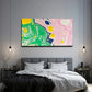 Modern Minimalist Vibrant Mixed Wall Art Canvas Office Home Room Framed 120x60cm