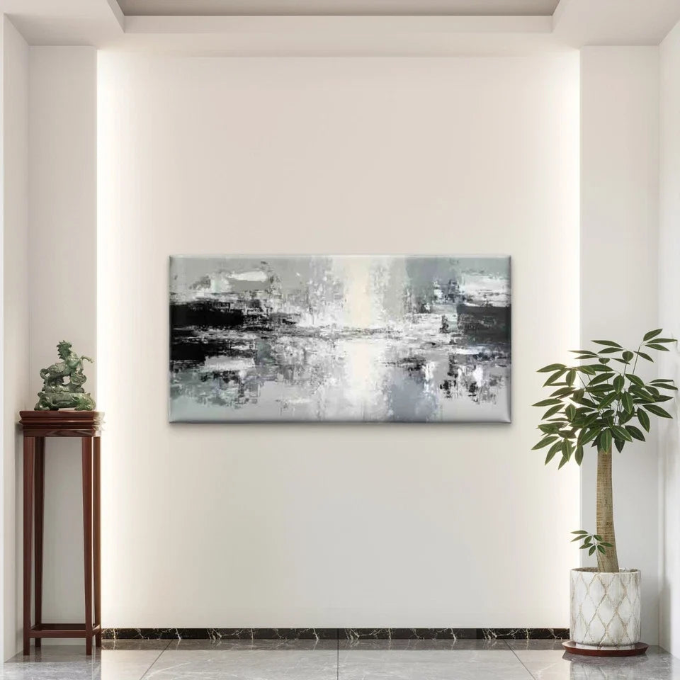 Featuring Abstract Expressionis Wall Art Canvas Office Home Room Framed 80x45cm