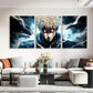 3pcs Anime Villain Electrifying Intense Perfect Wall Art Set Canvas Framed 40x60cm - High Quality Print 100% Australian Made Wall Canvas Ready to Hang