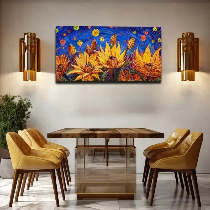 Huge Flowers Beautifully Wall Art Canvas Office Home Room Framed 120x60cm