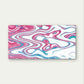 Pink and Blue Abstract Fluid Paint Wall Art Canvas Office Home Framed 120x60cm