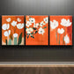 3pcs Rolled Cloth Flower Paintings Perfect Wall Art Set Canvas Framed 40x60cm - High Quality Print 100% Australian Made Wall Canvas Ready to Hang