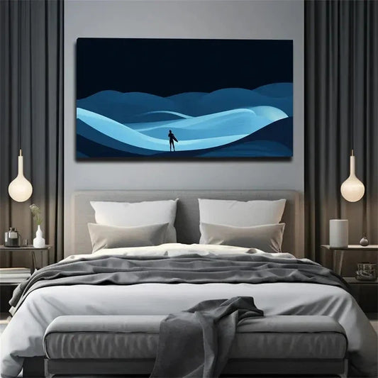 A Person Holding A Surfboard Wall Art Canvas Office Home Room Framed 120x60cm
