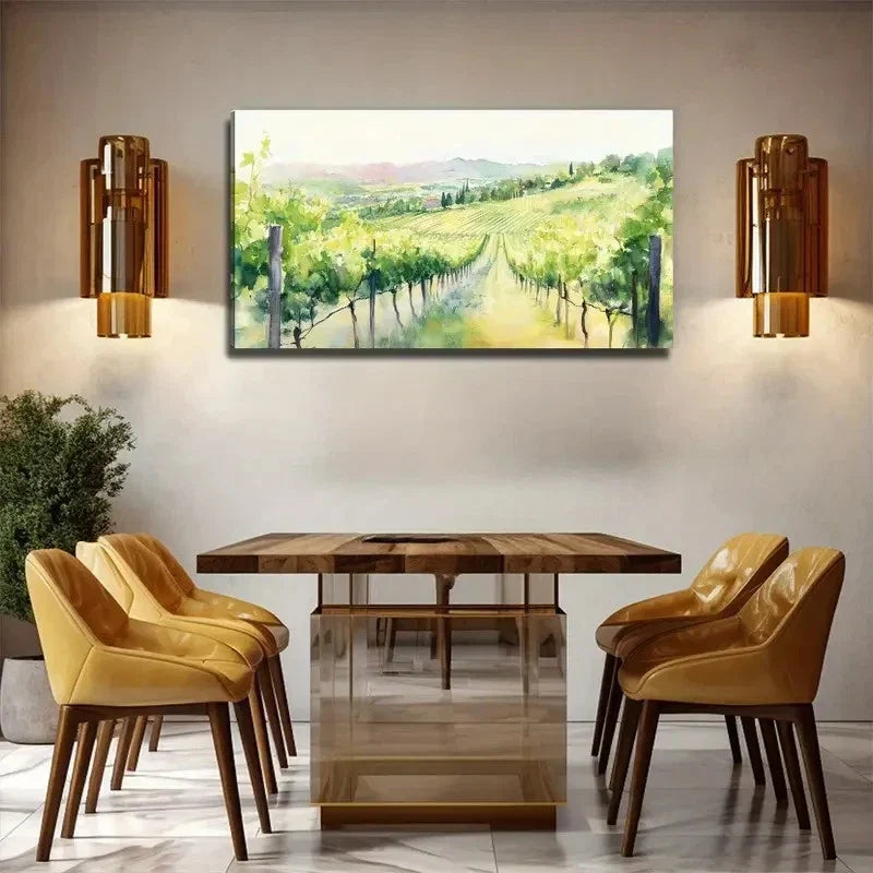 Green Plantation Decorative Wall Art Canvas Office Home Room Framed 120x60cm