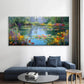 Vibrant Flower Landscape Wall Art Canvas Office Home Room Framed 120x60cm