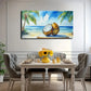 Tropical Beach Coconut Wall Art Canvas Office Home Room Framed 80x45cm