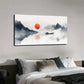 Chinese Landscape Lake Wall Art Canvas Office Home Room Framed 80x45cm