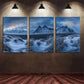 3pcs Mountain Snowy Nature Scenery Photography Metal Print Ready to Hang Art