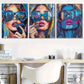 3pcss modern Pop - Art Fashion Lady Wall Art Set Canvas Framed 40x60cm - High Quality Print 100% Australian Made Wall Canvas Ready to Hang