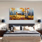 Autumn Landscape Foliage Cabin Wall Art Canvas Office Home Room Framed 120x60cm