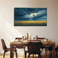 Lightning Prairie Dramatic Sky Wall Art Canvas Office Home Room Framed 120x60cm