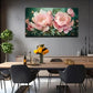 Pink Peony Floral Wall Art Canvas Office Home Room Framed 80x45cm