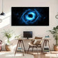 Blue Tones Swirling Motion Wall Art Canvas Office Home Room Framed 120x60cm