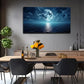 Full Moon On Sea Modern Wall Art Canvas Office Home Room Framed 80x45cm