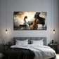Young Girl Playing Piano Cello Wall Art Canvas Office Home Room Framed 120x60cm