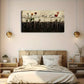 Vibrant Tulips & Music Notes Wall Art Canvas Office Home Room Framed 120x60cm