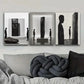 3pcs Abstract Exhibition Hall Design Metal Print Ready to Hang Art