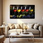 Vibrant Red Yellow & Green Wall Art Canvas Office Home Room Framed 120x60cm