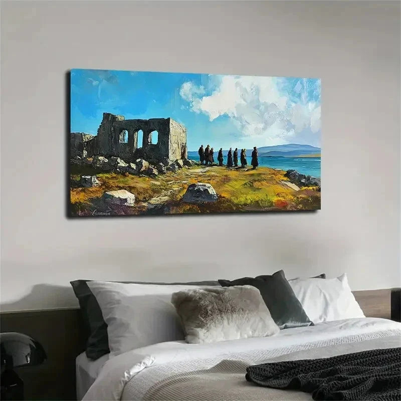 Realistic Scenic Landscape With Wall Art Canvas Office Home Room Framed 120x60cm
