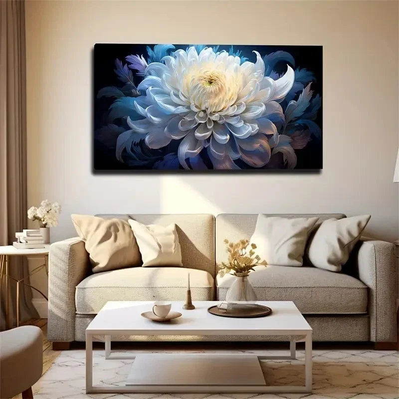 Rich Texture Of White Wall Art Canvas Office Home Room Framed 120x60cm