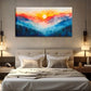 Sunrise Mountain Landscape Hues Wall Art Canvas Office Home Room Framed 80x45cm