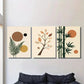 3pcs Modern Abstract Botanical Minimalist Metal Print Ready to Hang Art