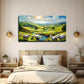 Lush Prairie With Sheep River Wall Art Canvas Office Home Room Framed 120x60cm