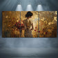 3pcs Abstract Floral Women'S Triple Painting Metal Print Ready to Hang Art